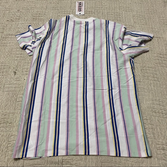 GUESS Originals Pacsun Gibson Stripe T-Shirt Short Sleeve XS,S,M NWT Embroidered - Picture 3 of 11